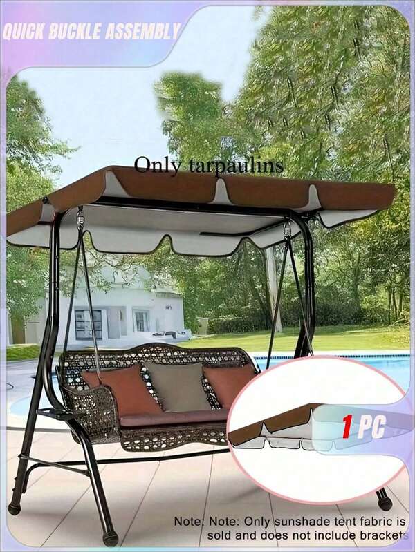 غطاء علوي مقاوم للماء لكرسي الأرجوحة للحديقة والحدائق العامة، غطاء مظلة للكرسي الأرجوحة الخارجي قطعة واحدة