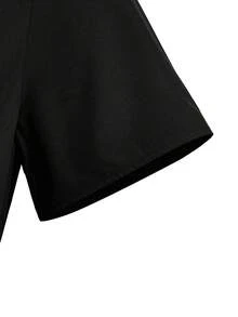 GlowEve CURVE 大码女式珍珠装饰圆领短袖优雅连衣裙 - 黑色 - 查看 3