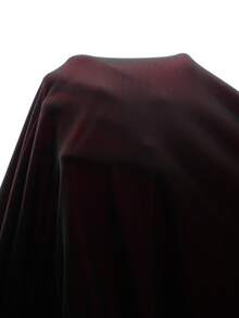 Momance 孕妇纯色网纱拼接优雅派对鸡尾酒礼服 - 酒紅色 - 查看 7