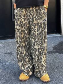 DAZY Spring Camouflage Fabric Elastic Waist Streetwear Men Pants - Multicolor - View 4