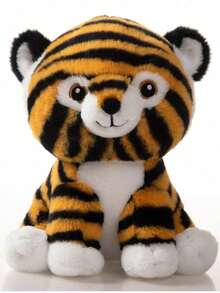 Cute Shape Leopard Tiger And Lion Shaped Plush Toys With Sable Fur Material Super Soft Short Plush Material Handmade Dolls Fiber Filled Animals Chet Dolls The Perfect Gift For Parents - Multicolor - View 13