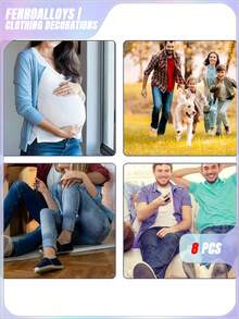 SHEIN 8pcs Random Style Metal Button Extenders,For Women Men, Jean Button Extender, Waist Extenders, No Sew Instant Waistband Extender Buttons Metal For Jeans Pants Collar Valentine's Day, Valentines Wedding, Birthdayfall Decor - Multicolor - View 5