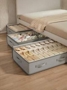 Multifunctional Underbed Storage Organizer Foldable Design Heavy Duty Fabric Extra Large Capacity Dust Proof Closet Solution Space Saving Solution - Multicolor 1 - View 1