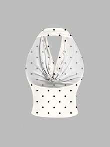 SHEIN MOD Bộ áo liền thân nữ thanh lịch, thoải mái, có 3 kiểu mặc, họa tiết chấm bi đen trắng, thích hợp mặc mùa hè và ngoài trời, đi lễ hội âm nhạc, phong cách vintage đảo quốc, kỳ nghỉ ven biển, không gian lãng mạn cho kỳ nghỉ, kỳ nghỉ xuân, vẻ ngoài dễ thương, dịu dàng, thanh lịch, thích hợp cho kỳ nghỉ biển, du lịch biển, lễ hội âm nhạc, buổi hòa nhạc, đám cưới, du lịch thành phố, kỳ nghỉ lễ, trang phục thanh lịch mùa xuân hè. - Nhiều màu - Xem 3