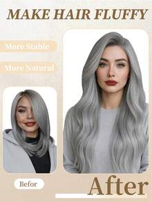 50g 20Pcs Tape In Human Hair Extensions, Silver Gray Straight Remy Hair, Salon‑Grade Quality, Silky Seamless Invisible Design, Long‑Lasting Texture With Thick Ends For Women Daily Styling - SGray - View 8