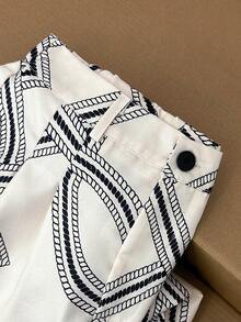 Franclia 新款时尚印花休闲阔腿裤 - 彩色 - 查看 6