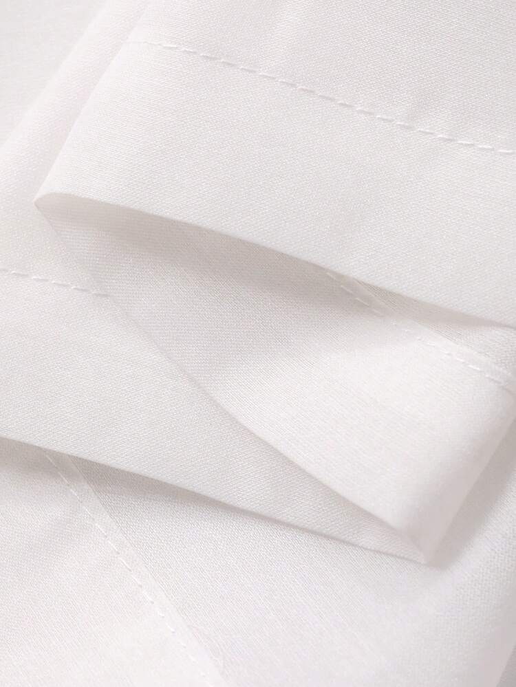 Women's Elegant White Long Sleeve Shirt, Casual Design For Office, Commute, Wedding, Spring & Summer Business Casual Woman