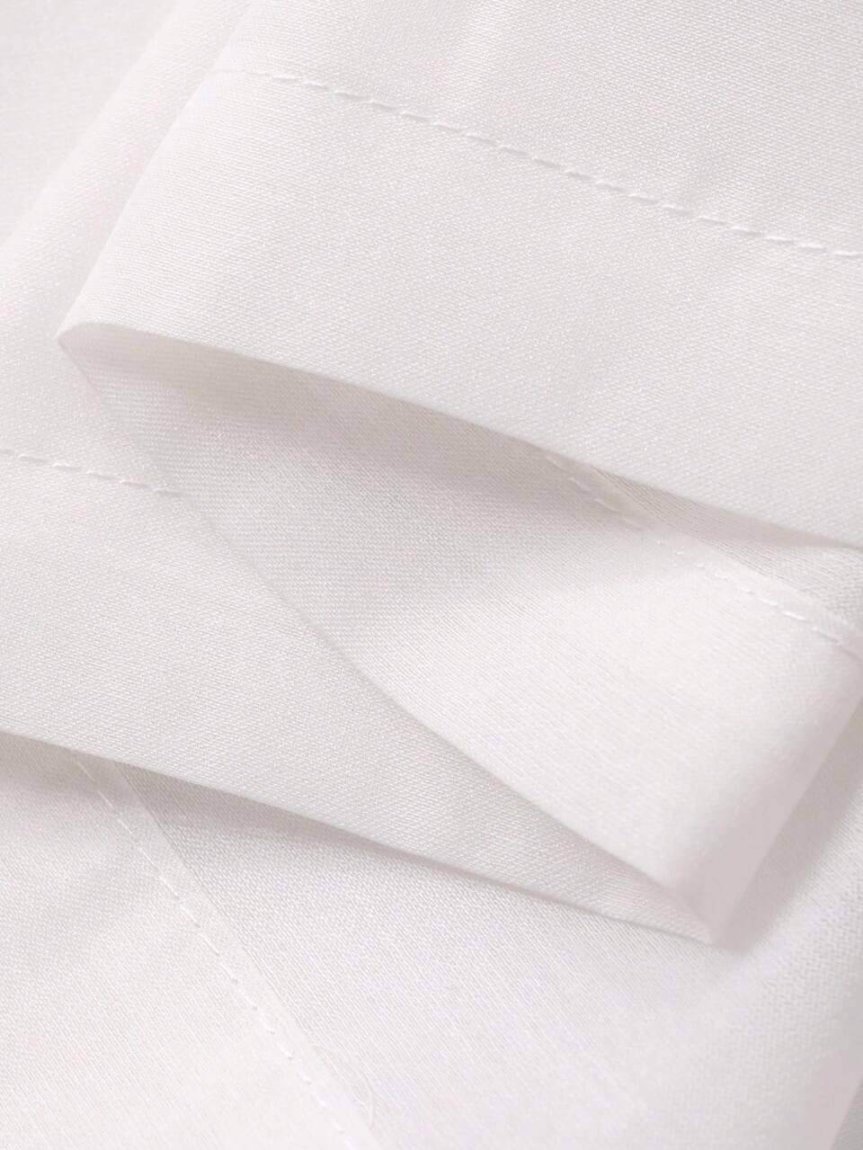 Women's Elegant White Long Sleeve Shirt, Casual Design For Office, Commute, Wedding, Spring & Summer Business Casual Woman