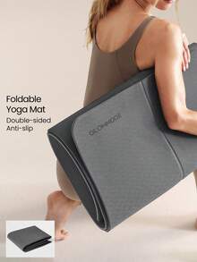 GLOWMODE Zen Fold 柔软轻便双面防滑可折叠瑜伽垫，适用于瑜伽馆、健身房、日常运动。 - 灰色 - 查看 1