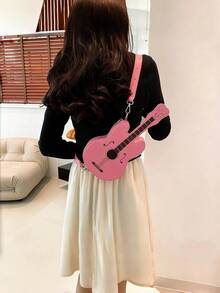 Joivida 爆款吉他造型斜挎包，女士轻便PU胸包，时尚百搭单肩包 - 多色 - 查看 4