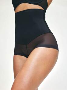 SHAPORA 1pc Women's Comfortable Minimalist Black Shapewear Bottom - Black - View 4