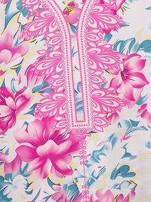 少女优雅碎花派对连衣裙 - 彩色 - 查看 9