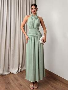 Firerie 女士优雅简约精致绿色修身连衣裙,褶皱绿色连衣裙,露背连衣裙,鼠尾草绿,婚礼/伴娘礼服,假日,精致闪亮针织面料,完美打造波西米亚风度假装扮,音乐节闪亮面料,夏季活动,度假,波西米亚风,春夏外出,假期,休闲,海滩,鸡尾酒会,音乐节,休闲度假风,夏季,圣帕特里克节绿色连衣裙,鼠尾草绿正式连衣裙,优雅绿色连衣裙,鼠尾草绿女装 - 綠色 - 查看 6