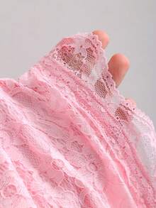 Sweetra Thanh lịch, lãng mạn, nữ tính, dễ thương, cổ điển, gợi cảm, thích hợp cho kỳ nghỉ, hẹn hò, tiệc tùng, mua sắm, ở nhà. Đầm hai dây cổ chữ V thắt eo hở lưng bằng ren hoa, màu hồng, thích hợp cho mùa xuân/hè/thu. - Hồng - Xem 8