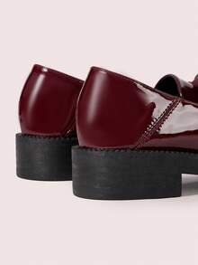 CUCCOO DOLLMOD Women Flat Point Toe Slip-On Bowknot Oxblood Loafers, Suitable For All Seasons Spring Shoes Spring Break Easter Valentine's Day - Rose Red - View 8