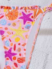 Swim Mod Women's Casual Vacation Beach Colorful Print Textured Fabric Bikini Two Pieces Swimwear - Multicolor - View 7