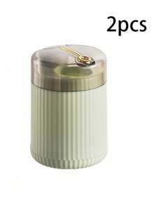 1/2支装易按压自动牙签盒 - 时尚耐用的塑料支架，高档按压式便携式牙签瓶，适用于厨房和餐厅装饰 - 彩色 - 查看 21