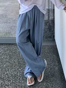 DAZY 男士轻薄水洗蓝色弹力腰牛仔裤，春夏款 - 藍色 - 查看 7