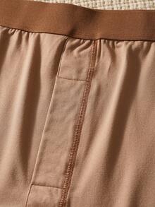 EverLounge 男士拼接休闲舒适日常三角裤 男士内裤 男士平角裤 男士平角裤 男士平角内裤 - 棕色 - 查看 7