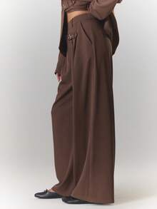 MUSERA 女士西装裤 - 咖啡棕 - 查看 3