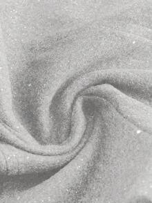 Franclia 时尚优雅闪亮修身羊毛混纺女式短裤 - 淺灰色 - 查看 4