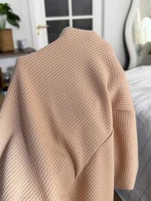 Moonlight&Mama Bộ đồ ngủ bà bầu 2 món, cổ ve áo phối màu tương phản, cài khuy đôi, tay ngắn, dáng rộng. - Màu Khaki - Xem 6