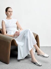 CUCCOO BIZCHIC Zapatos planos de moda para damas - Plateado - Ver 8