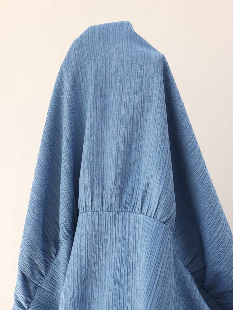 Plus Size Women's Summer Casual Vacation Country Solid Color Blue Button Decor Skirt, Spring/Summer,Summer Holiday,Spring Break, Vacation Women, Holiday For Women,Going Out,2026 New,Simple And Fashionable For Everyday Wear,Suitable For Summer, Vacation,Daily Wear, Blue Long Skirt, Long Summer Skirt, Long Beach Skirt,Beach For Women
