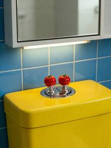 Joivida 2PcS Small Tomato Toilet Button Press Nail Art Bathroom Flush Assist Cover Lifter Hygiene Helper - Multicolor - View 5