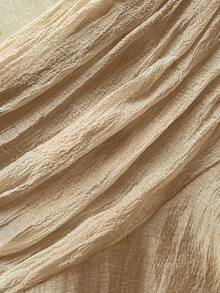 Elamini 2026夏季浪漫荷叶边迷你裙，性感甜美风时尚超短裙，香槟色度假风，适合情人节、新年等场合 - 香檳色 - 查看 4