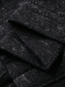 FRIFUL Camiseta holgada y versátil de manga corta con cordón, a cuadros, para mujer, primavera/verano - Gris Oscuro - Ver 9