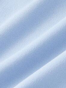 SHEIN MOD 镶钻优雅红色迷你连衣裙 - 藍色 - 查看 4