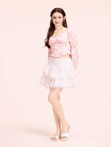 CUCCOO DOLLMOD 女士时尚优雅蝴蝶结装饰高跟凉鞋 - 白色 - 查看 6