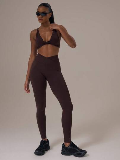 Musera Sport Sömlösa högmidjade ribbade midjeband Aktiva leggings Sport Träning Gym Pilates Fitness Dagligen Casual