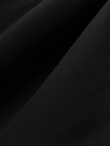 Elamini Vestido de linterna con pliegues, decoración de lazo y escote en V profundo, estilo retro dulce y picante para mujer - Negro - Ver 7