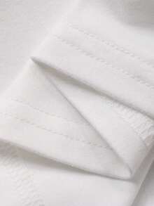 Dazy Plus Crew Neck Stretchy Fitted Casual Short Sleeve White T-Shirt, Spring/Summer - White - View 3