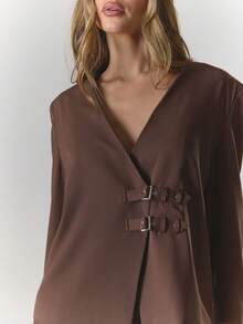 MUSERA 女士西装外套 - 咖啡棕 - 查看 2