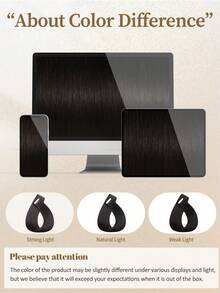 20pcs Straight Tape In 100% Human Hair Extension For Salon Silky Seamless Invisible Natural Black For Thin Hair Woman Top Quality Dark Brown Color Tape In Hair Tape Ins Hair Extensions Longlasting Hair Flower Hair Clip - SNatural - View 12