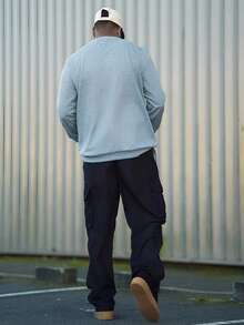 Heavens Edit Men's Casual Fashion Cargo Pants With Multiple Pockets, Workwear Trousers For Spring And Autumn - Black - View 2