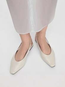 Mnmlis Women's Backless Slip-On Flats, Versatile & Comfortable, New Spring/Summer Design Valentine's Day - Apricot - View 4