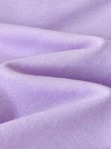 SHEIN 女婴休闲时尚街头卡通女孩乐队图案圆领短袖T恤和短裤套装，适合春夏穿着 - 彩色 - 查看 4