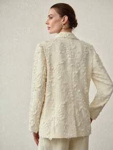 MOTF PREMIUM WOMEN'S ELEGANT DOUBLE-BREASTED BLAZER - Apricot - View 3