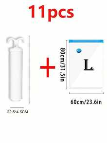 20/10/8/5/1件真空压缩袋，旅行收纳袋，衣物收纳袋，可重复使用真空袋，节省高达80%的空间，适用于夹克、衬衫、棉被、裤子、家居、宿舍、衣柜、卧室、浴室、旅行、返校季卧室、收纳袋、家居收纳、女式白色T恤、女式黑色裤子、女士冬装、连衣裙 - 彩色 - 查看 44