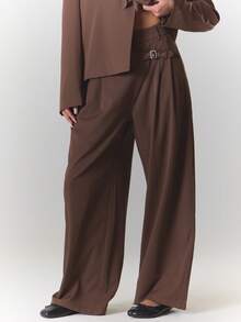 MUSERA 女士西装裤 - 咖啡棕 - 查看 2