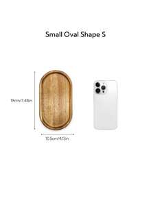 1/2 Piece Acorn-Shaped Wooden Tray, Oval Tray, Rectangular Tray, Wooden Tray, Beauty Display Tray, Perfume Tray, Bathroom Tray, Utensil Wooden Tray, Cake Tray, Kitchen Tray, Display Stand, Food Tray, Cupcake Tray, For Decoration, Halloween, Easter, Valentine's Day, Christmas, Table Decoration, For, Cake, Bread, Perfume, Jewelry, Bathroom Products - Multicolor - View 20