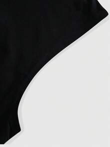 ROMWE MEN 男士字母印花黑色圆领休闲背心，夏季 - 黑色 - 查看 4