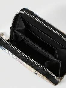 ROMWE Kawaii Sparkly Blue Adorable Cat Short Wallet With Cat Pendant - White-haired Girl - View 6