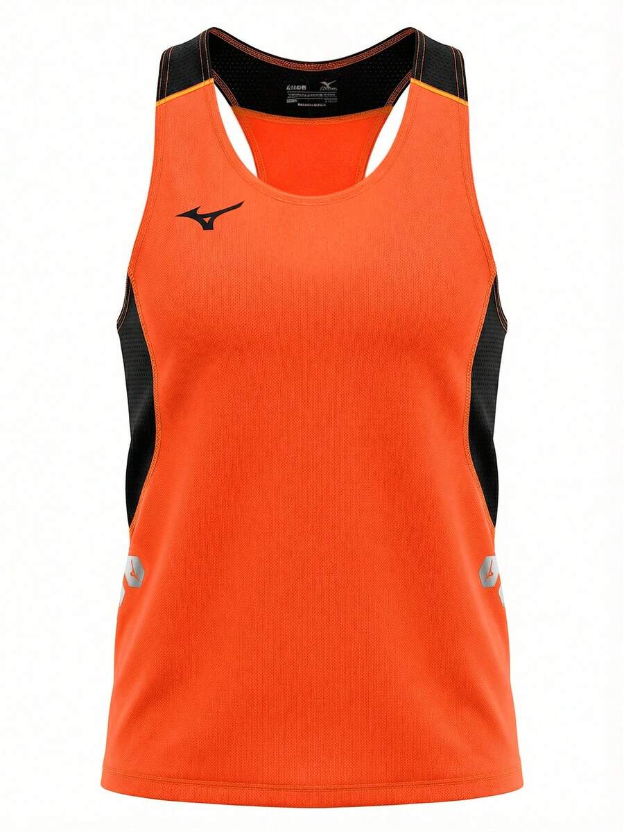 Mizuno Men's Sports T-Shirts Orange - Orange - View 1