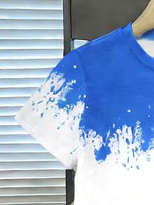 Playful Pals Young Boy Numeric Print Round Neck Short Sleeve T-Shirt And Shorts Casual Set - Multicolor - View 4