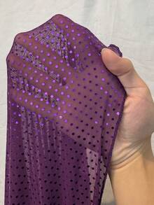 NU&NOW Plus Size Women Sexy Party Sheer Mesh Sequin Cocktail Dress, Suitable For Party, Banquet, Birthday Celebration - Purple - View 7